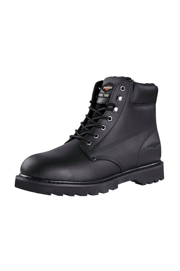 Diamondback Work Boot 8 In Unisex Black Action Leather