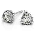 thumbnail image 1 of Diamondcapitals 1 Carat Martini Solitaire Stunning Round Moissanite Diamond Stud Earrings In 18K White Gold over Silver, Female Screw Back, 1 of 8