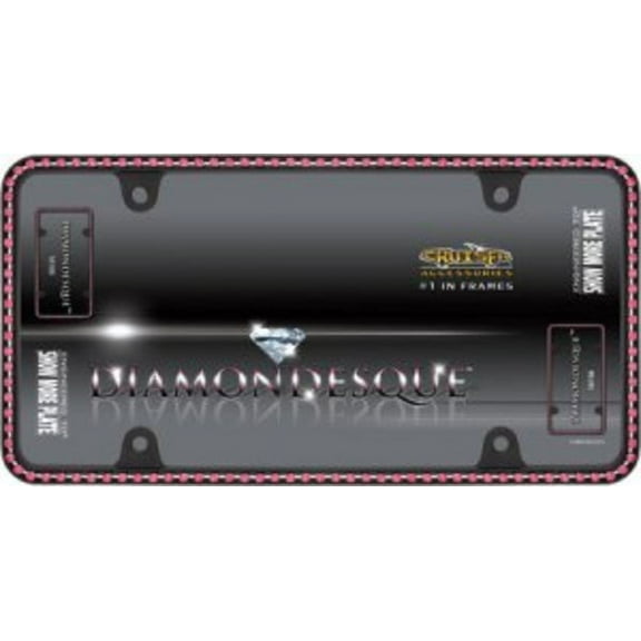 Diamondesque Black Frame With Pink Diamonds