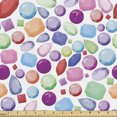 thumbnail image 1 of Ambesonne Diamonds Fabric by the Yard Upholstery, Colorful Stones Design, 3 Yards, Multicolor, 1 of 4