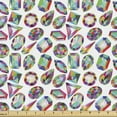 thumbnail image 1 of Ambesonne Diamonds Fabric by the Yard Upholstery, Geometric Crystals, 5 Yards, Multicolor, 1 of 4