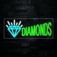 thumbnail image 1 of Diamonds-LED Neon Sign 30"L x 12"H #30226, 1 of 3