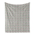 thumbnail image 1 of Diamonds Soft Flannel Fleece Throw Blanket, Crystal Pattern with Rainbow Color Palette Oval Triangular Hexagonal Geometric, Cozy Plush for Indoor and Outdoor Use, 70" x 90", Multicolor, by Ambesonne, 1 of 5