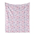 thumbnail image 1 of Diamonds Soft Flannel Fleece Throw Blanket, Crystals of Many Colors Pear Oval and Heart Shaped Illustration Watercolor, Cozy Plush for Indoor and Outdoor Use, 70" x 90", Pink Violet Red, by Ambesonne, 1 of 5
