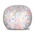 thumbnail image 1 of Diamonds Storage Toy Bag Chair, Pastel Color Baguette Square and Oval Shapes Feminine Design Star Filled Backdrop, Stuffed Animal Organizer Washable Bag, Small Size, Multicolor, by Ambesonne, 1 of 3