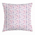 thumbnail image 1 of Diamonds Throw Pillow Cushion Cover, Crystals of Many Colors Pear Oval and Heart Shaped Illustration Watercolor, Decorative Square Accent Pillow Case, 16 X 16 Inches, Pink Violet Red, by Ambesonne, 1 of 2