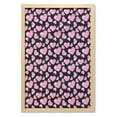 thumbnail image 1 of Diamonds Wall Art with Frame, Romantic Pink Heart Stones on Black Background Valentines Day Theme, Printed Fabric Poster for Bathroom Living Room Dorms, 23" x 35", Pale Pink Black, by Ambesonne, 1 of 2