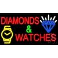 thumbnail image 1 of Diamonds And Watches LED Neon Sign 13 x 24 - inches, Black Square Cut Acrylic Backing, with Dimmer - Bright and Premium built indoor LED Neon Sign for Defence Force., 1 of 6