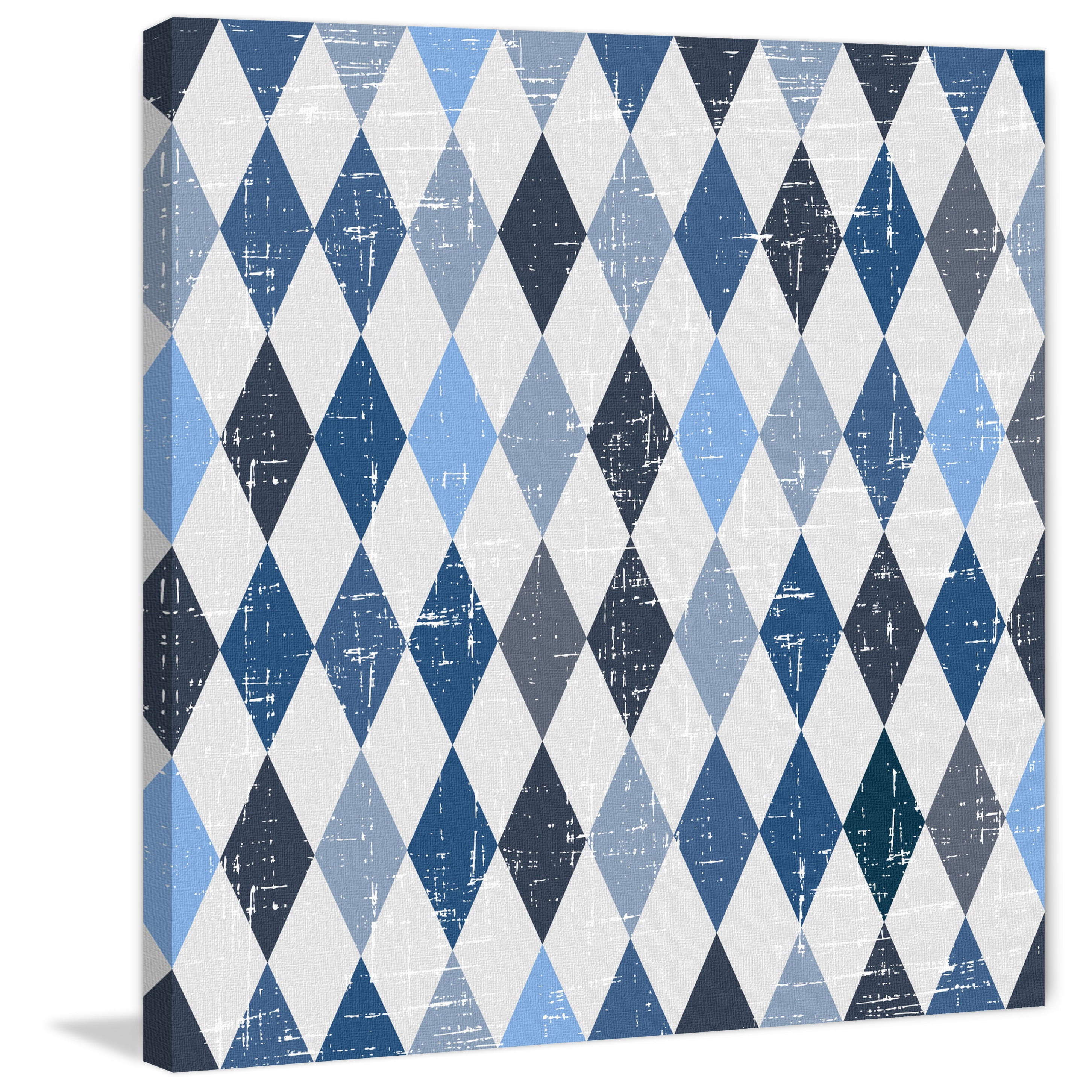 "Diamonds in Colors" Painting Print on Wrapped Canvas