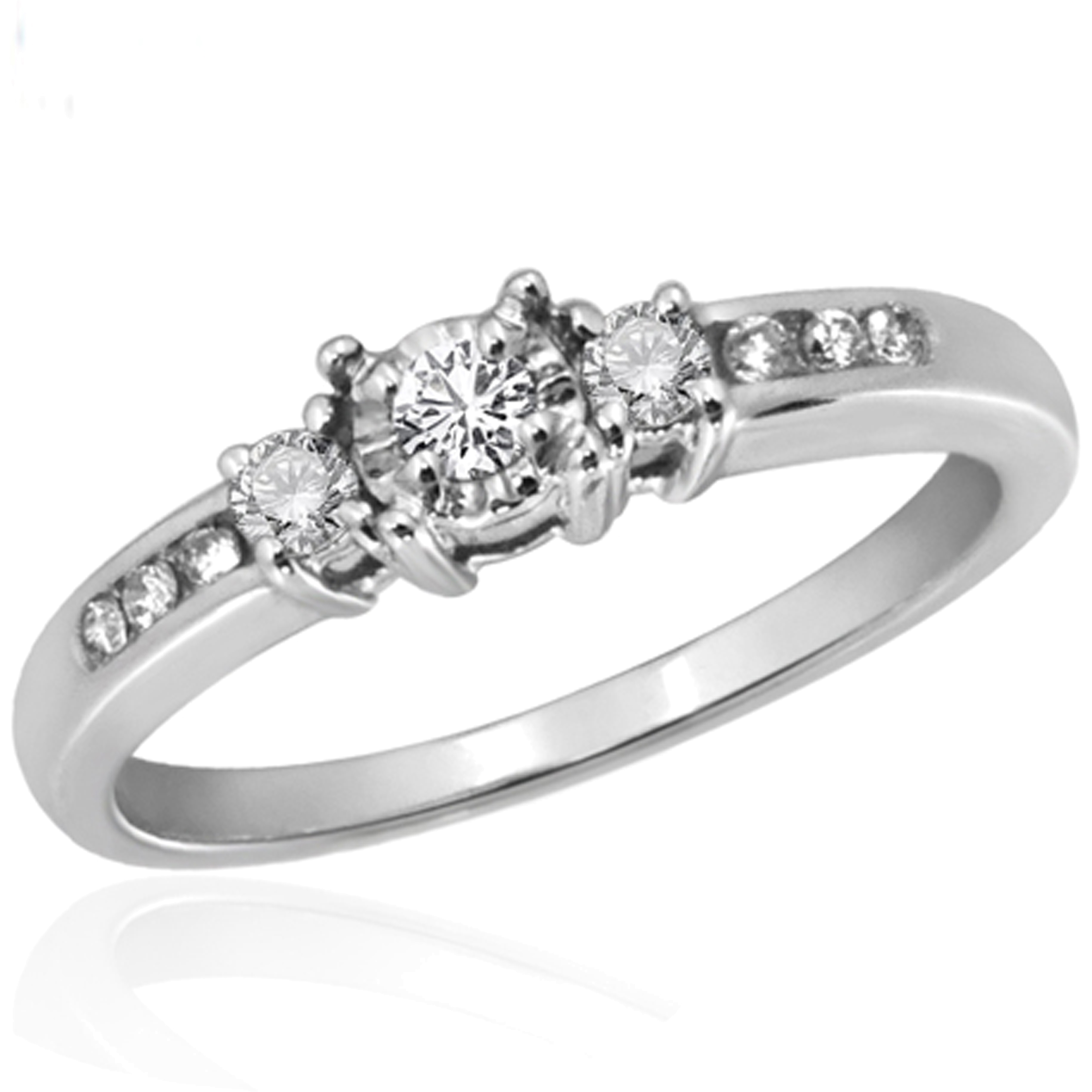 Diamonice 0.925 Sterling Silver 0.50 Carat White Cubic Zirconia Ring for Women | Cubic Zirconias for Everyday Womens Wear
