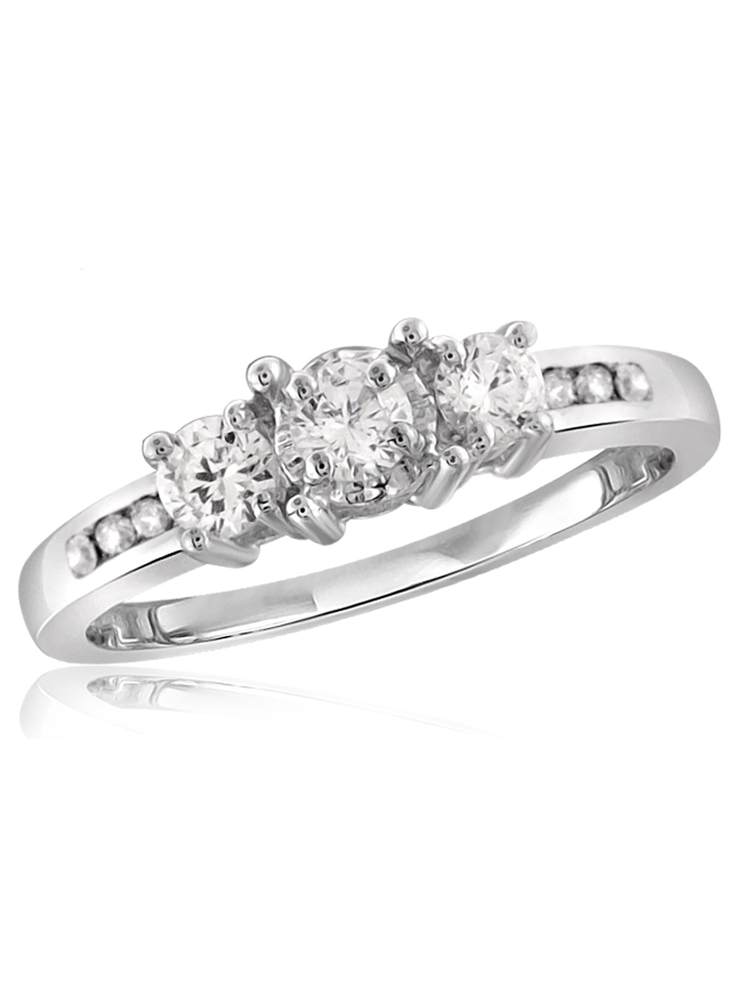 Diamonice 0.925 Sterling Silver 0.75 Carat White Cubic Zirconia Ring for Women | Cubic Zirconias for Everyday Womens Wear