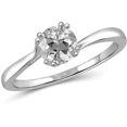 thumbnail image 1 of Diamonice 0.925 Sterling Silver 1.00 Carat White Cubic Zirconia Ring for Women | Cubic Zirconias for Everyday Womens Wear, 1 of 4