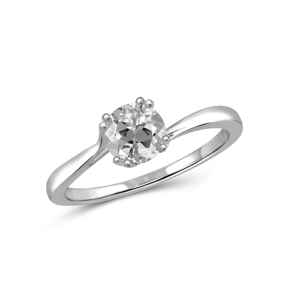 Diamonice 0.925 Sterling Silver 1.00 Carat White Cubic Zirconia Ring for Women | Cubic Zirconias for Everyday Womens Wear