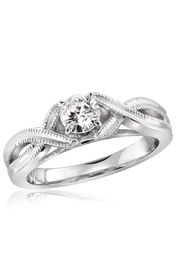 0.925 Sterling Silver 1.00 Carat White Cubic Zirconia Ring for Women | Cubic Zirconias for Everyday Womens Wear