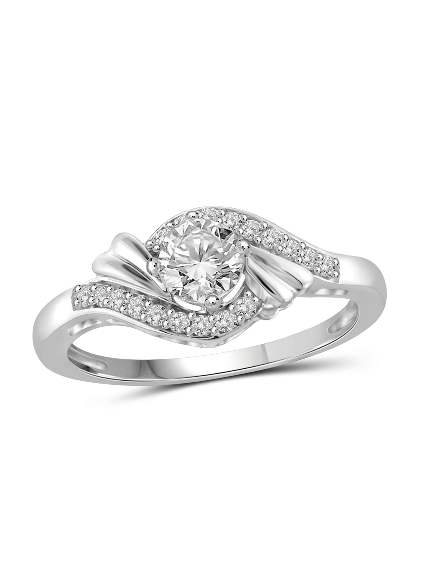 Diamonice 0.925 Sterling Silver 1.00 Carat White Cubic Zirconia Ring for Women | Cubic Zirconias for Everyday Womens Wear