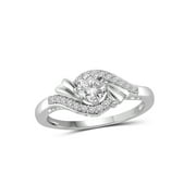 Diamonice 0.925 Sterling Silver 1.00 Carat White Cubic Zirconia Ring for Women | Cubic Zirconias for Everyday Womens Wear