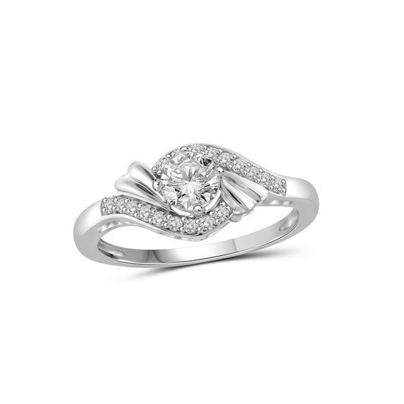 Diamonice 0.925 Sterling Silver 1.00 Carat White Cubic Zirconia Ring for Women | Cubic Zirconias for Everyday Womens Wear