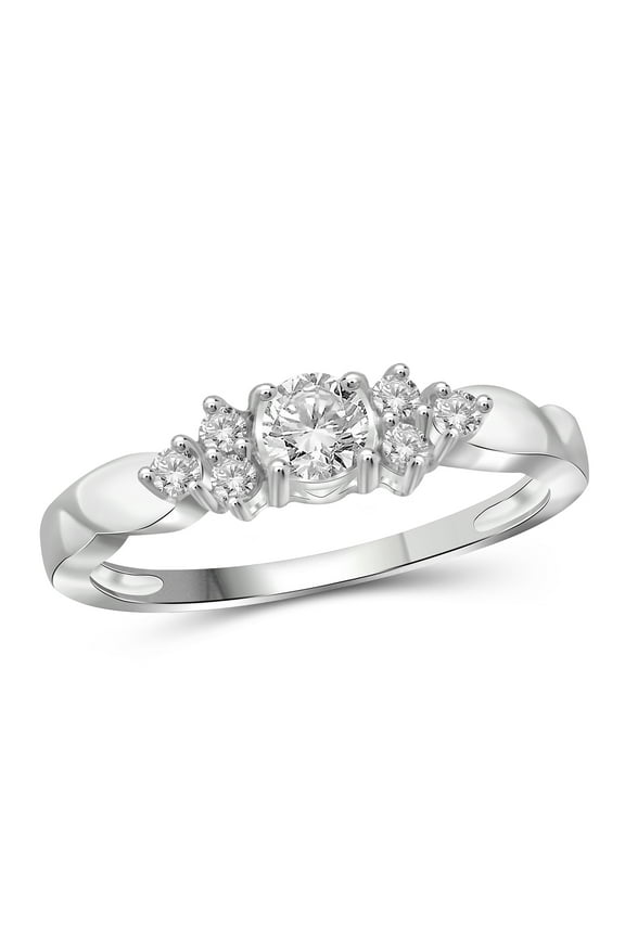 0.925 Sterling Silver 1.00 Carat White Cubic Zirconia Ring for Women | Cubic Zirconias for Everyday Womens Wear