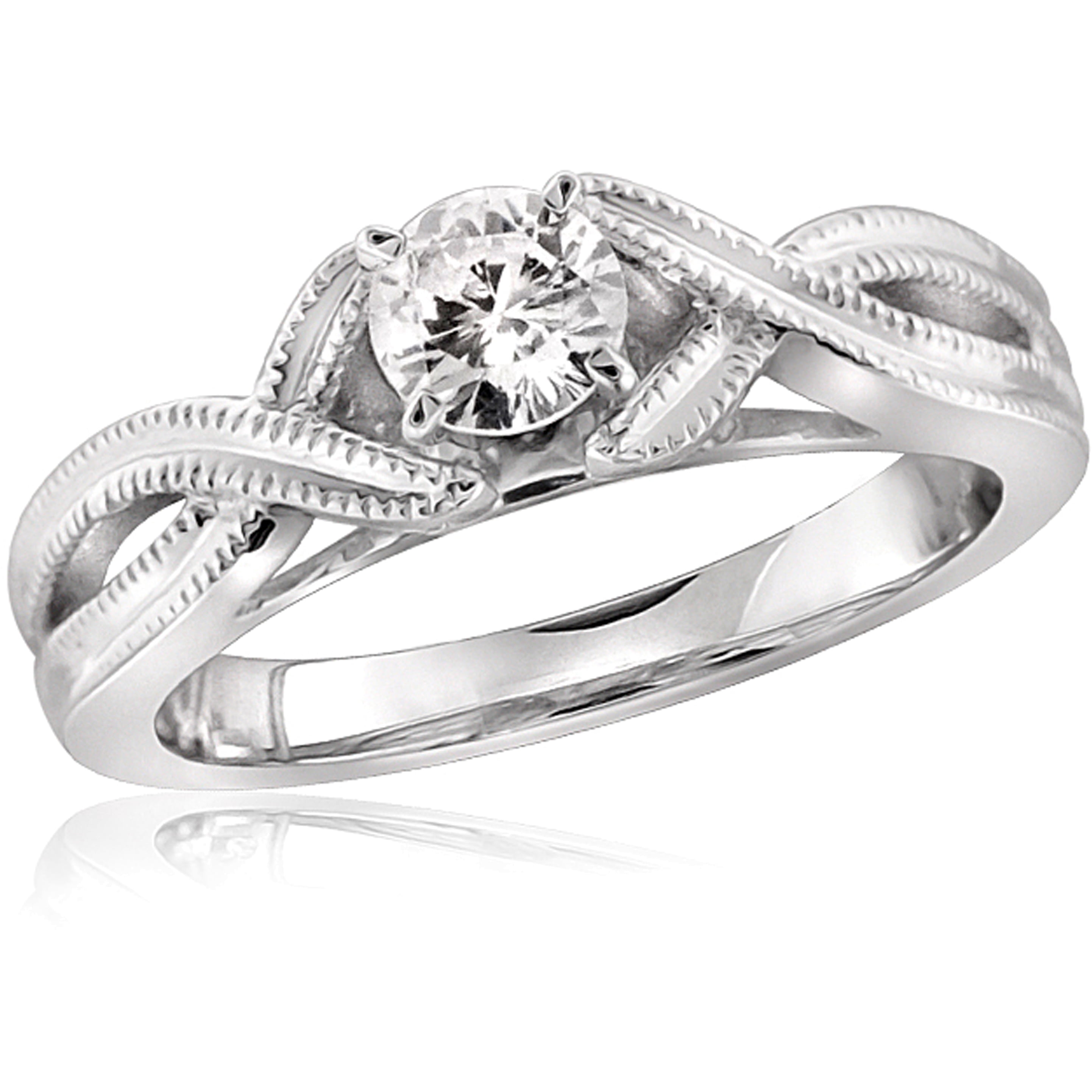 Diamonice 0.925 Sterling Silver 1.00 Carat White Cubic Zirconia Ring for Women | Cubic Zirconias for Everyday Womens Wear