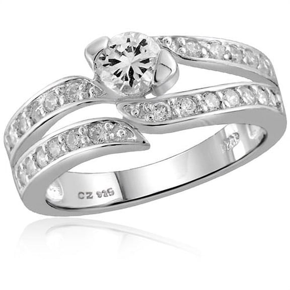 Diamonice 0.925 Sterling Silver 1.00 Carat White Cubic Zirconia Ring for Women | Cubic Zirconias for Everyday Womens Wear