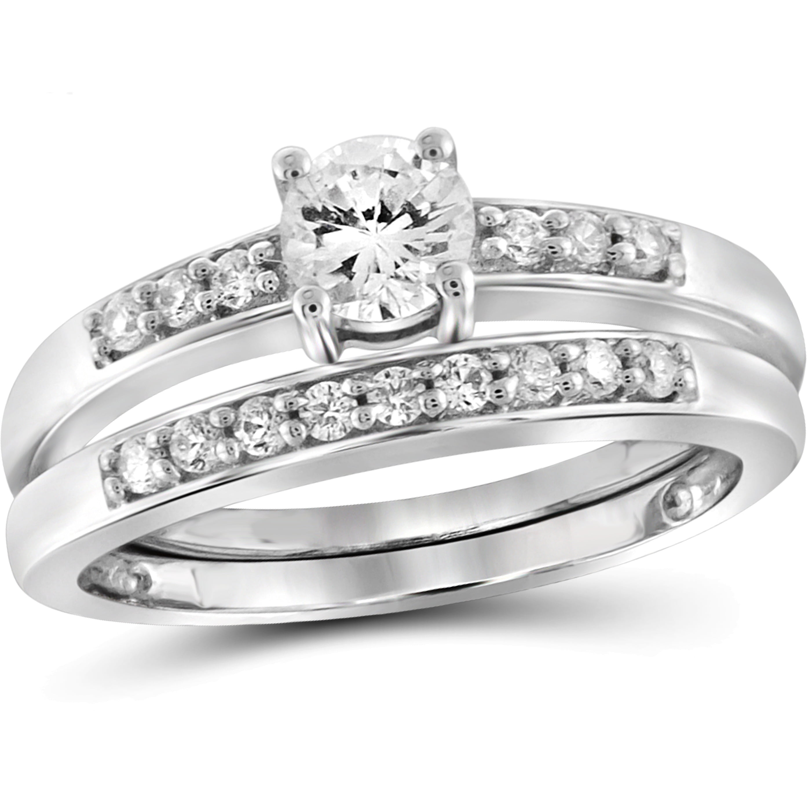 0.925 Sterling Silver 1.15 Carat White Cubic Zirconia Ring for Women | Cubic Zirconias for Everyday Womens Wear