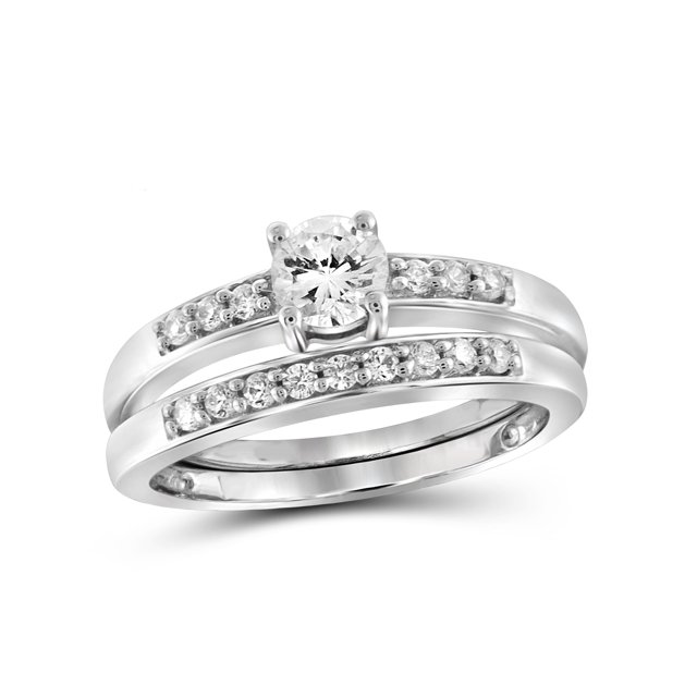 Diamonice 0.925 Sterling Silver 1.15 Carat White Cubic Zirconia Ring