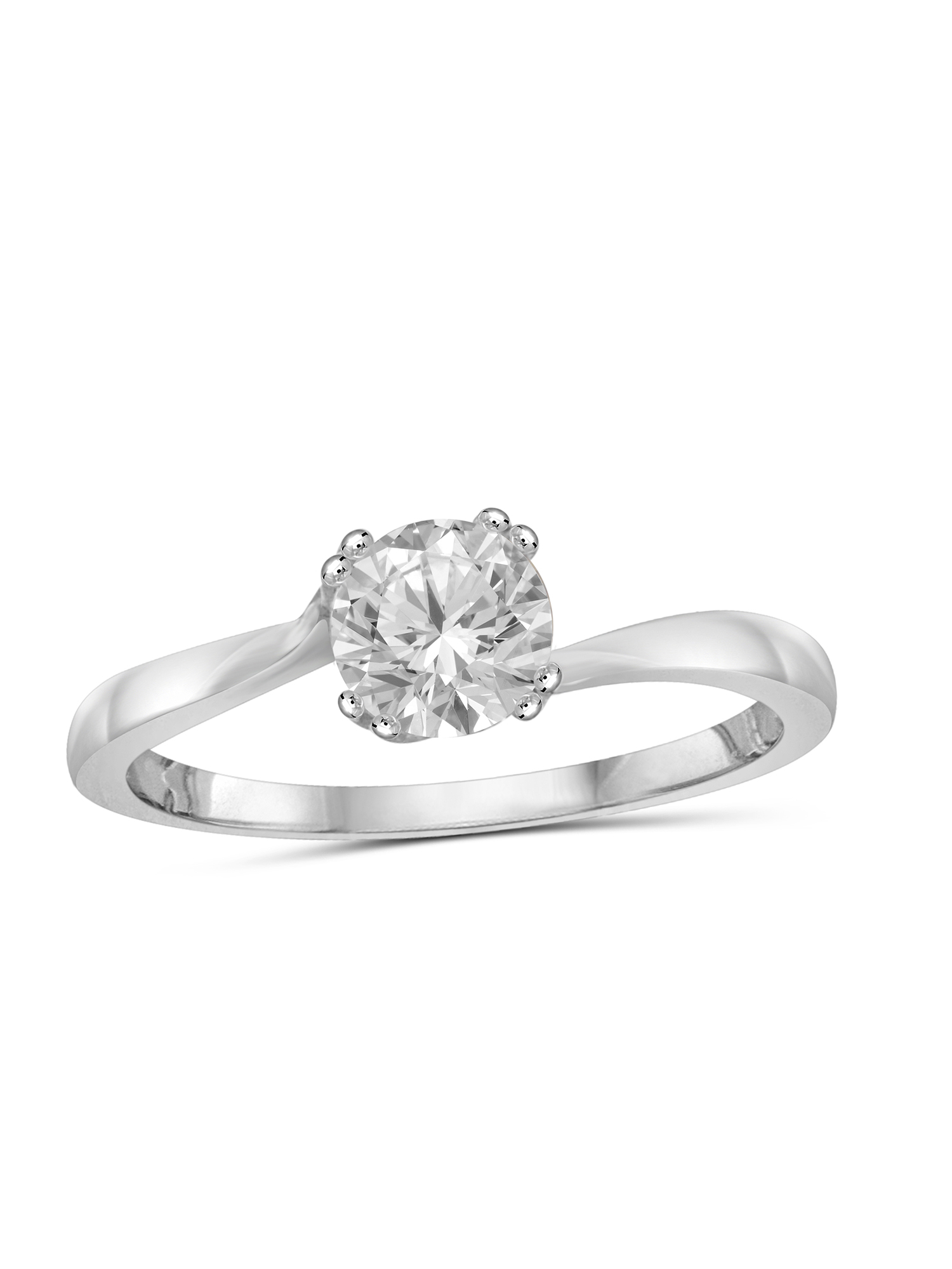 Diamonice 0.925 Sterling Silver 1.25 Carat White Cubic Zirconia Ring for Women | Cubic Zirconias for Everyday Womens Wear