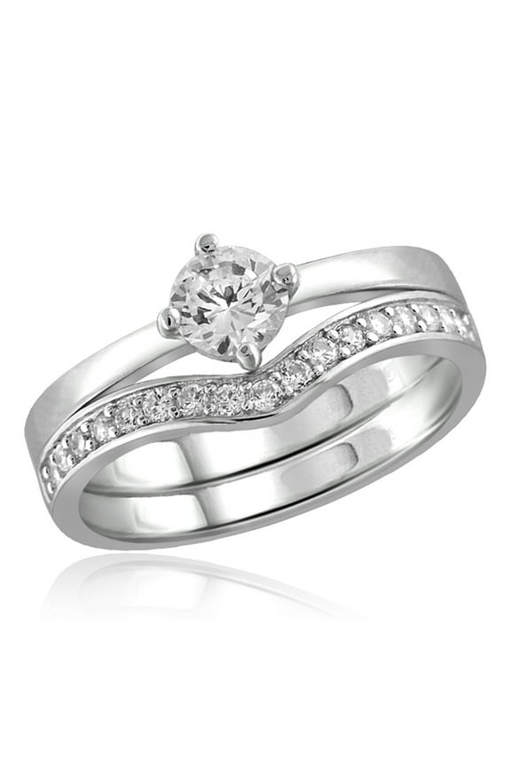 0.925 Sterling Silver 1.30 Carat White Cubic Zirconia Ring for Women | Cubic Zirconias for Everyday Womens Wear