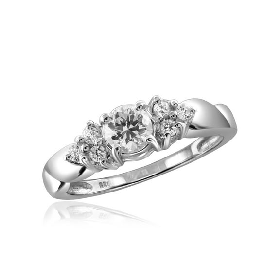 Diamonice 0.925 Sterling Silver 1.33 Carat White Cubic Zirconia Ring for Women | Cubic Zirconias for Everyday Womens Wear