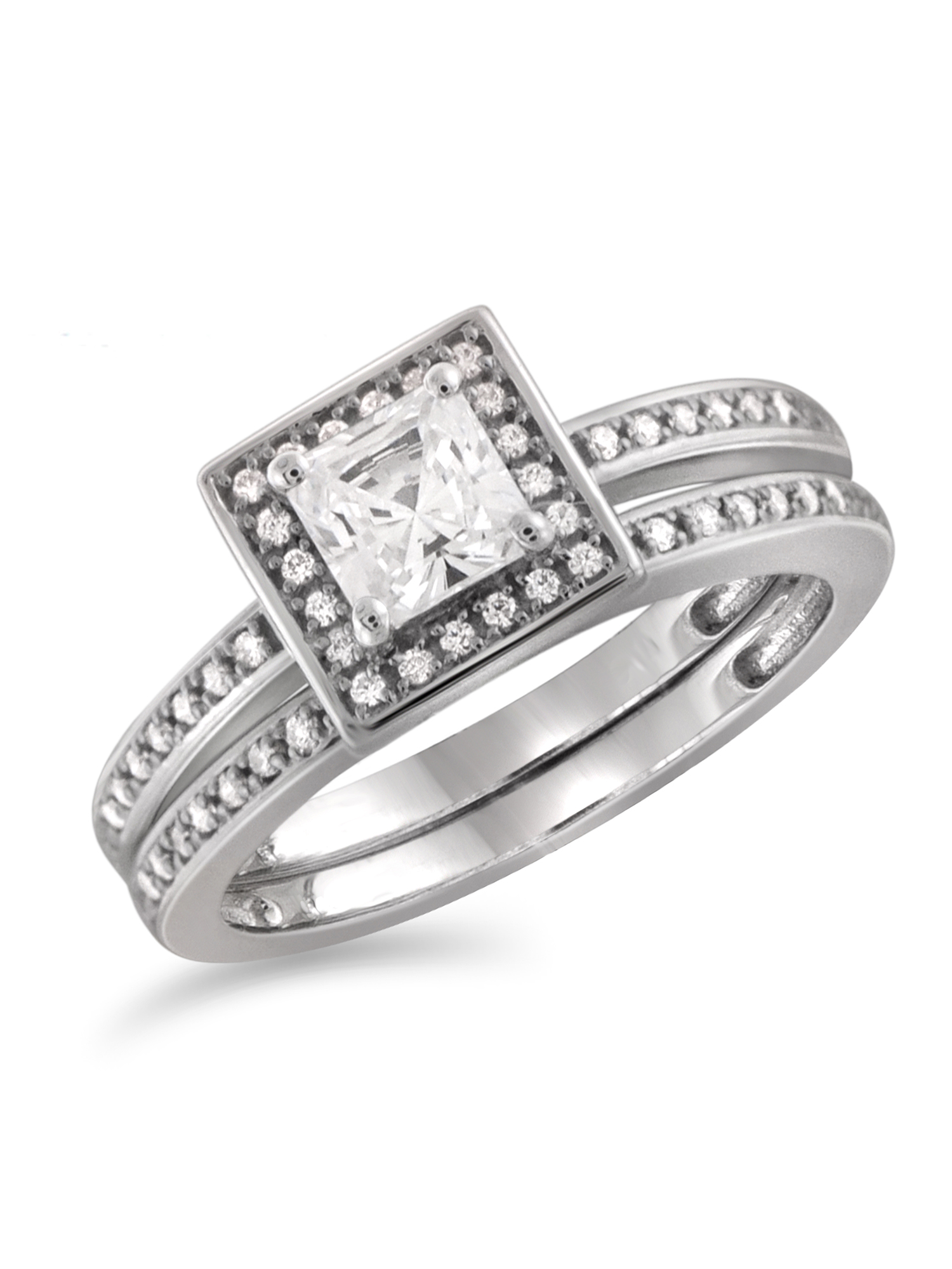 Diamonice 0.925 Sterling Silver 1.45 Carat White Cubic Zirconia Ring for Women | Cubic Zirconias for Everyday Womens Wear