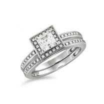 Diamonice 0.925 Sterling Silver 1.45 Carat White Cubic Zirconia Ring for Women | Cubic Zirconias for Everyday Womens Wear
