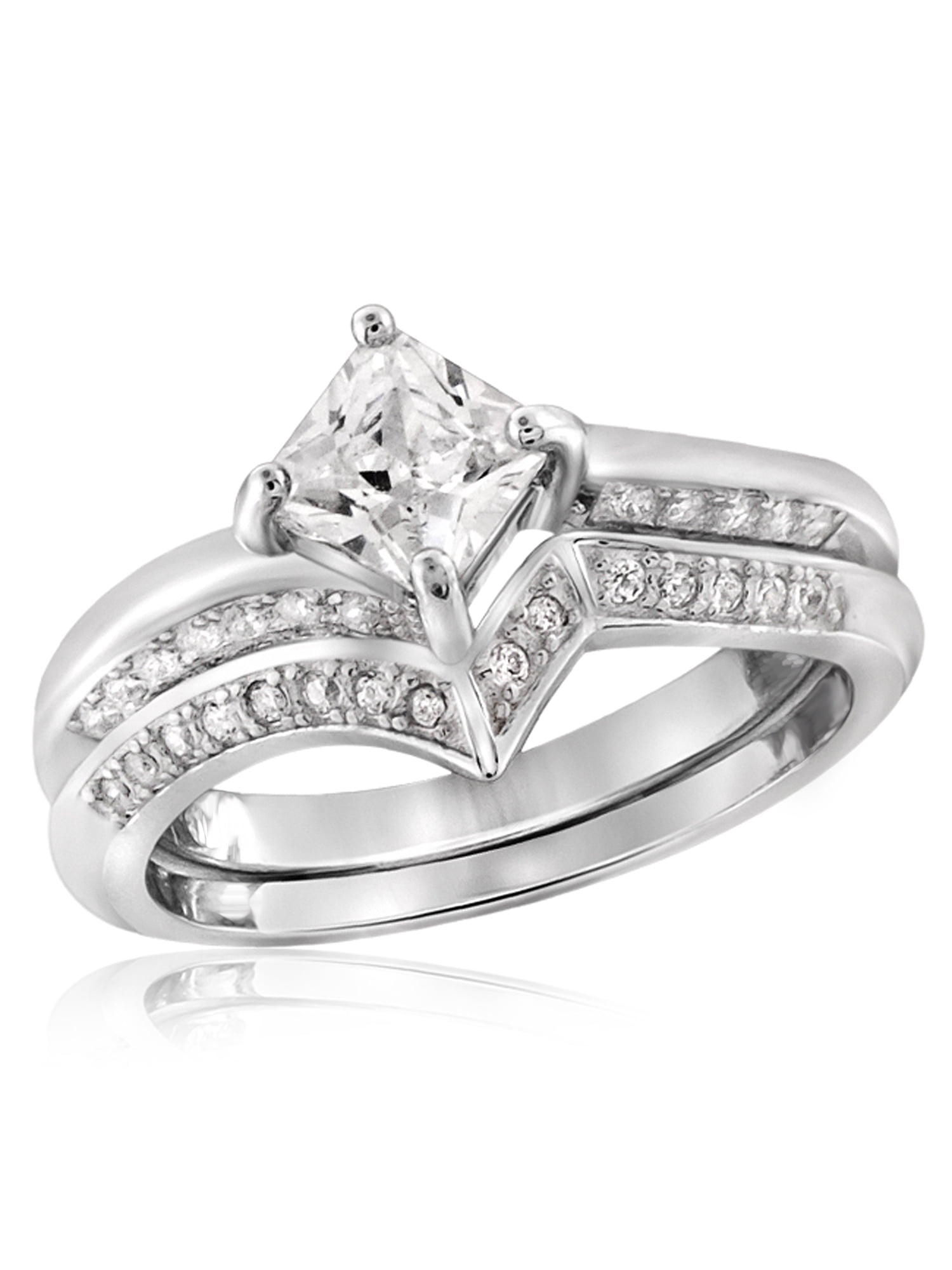 Diamonice 0.925 Sterling Silver 1.50 Carat White Cubic Zirconia Ring for Women | Cubic Zirconias for Everyday Womens Wear