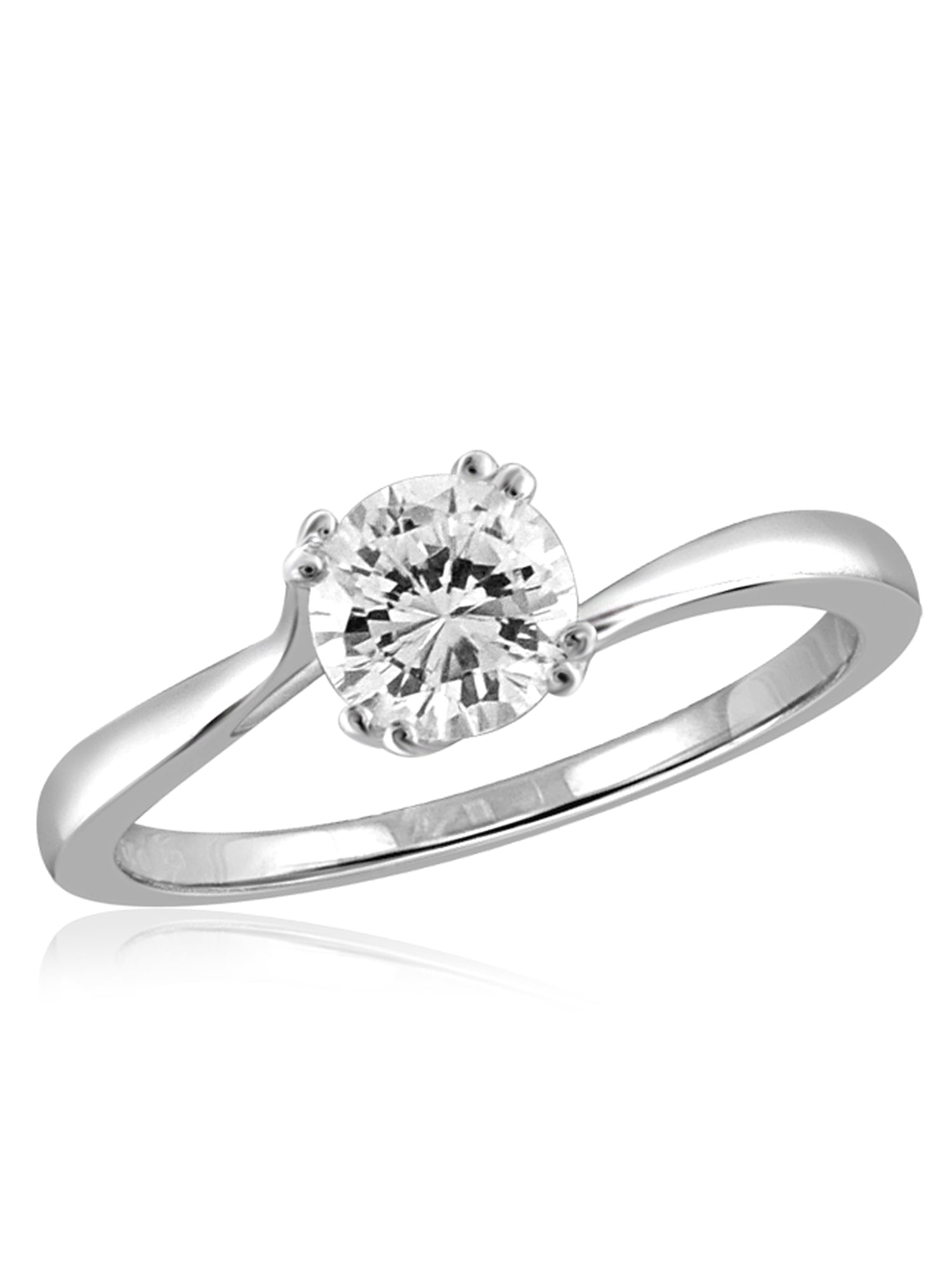 Diamonice 0.925 Sterling Silver 1.50 Carat White Cubic Zirconia Ring for Women | Cubic Zirconias for Everyday Womens Wear
