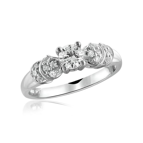 Diamonice 0.925 Sterling Silver 1.50 Carat White Cubic Zirconia Ring for Women | Cubic Zirconias for Everyday Womens Wear