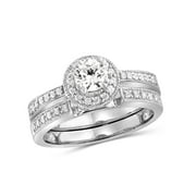 Diamonice 0.925 Sterling Silver 2.00 Carat White Cubic Zirconia Ring for Women | Cubic Zirconias for Everyday Womens Wear