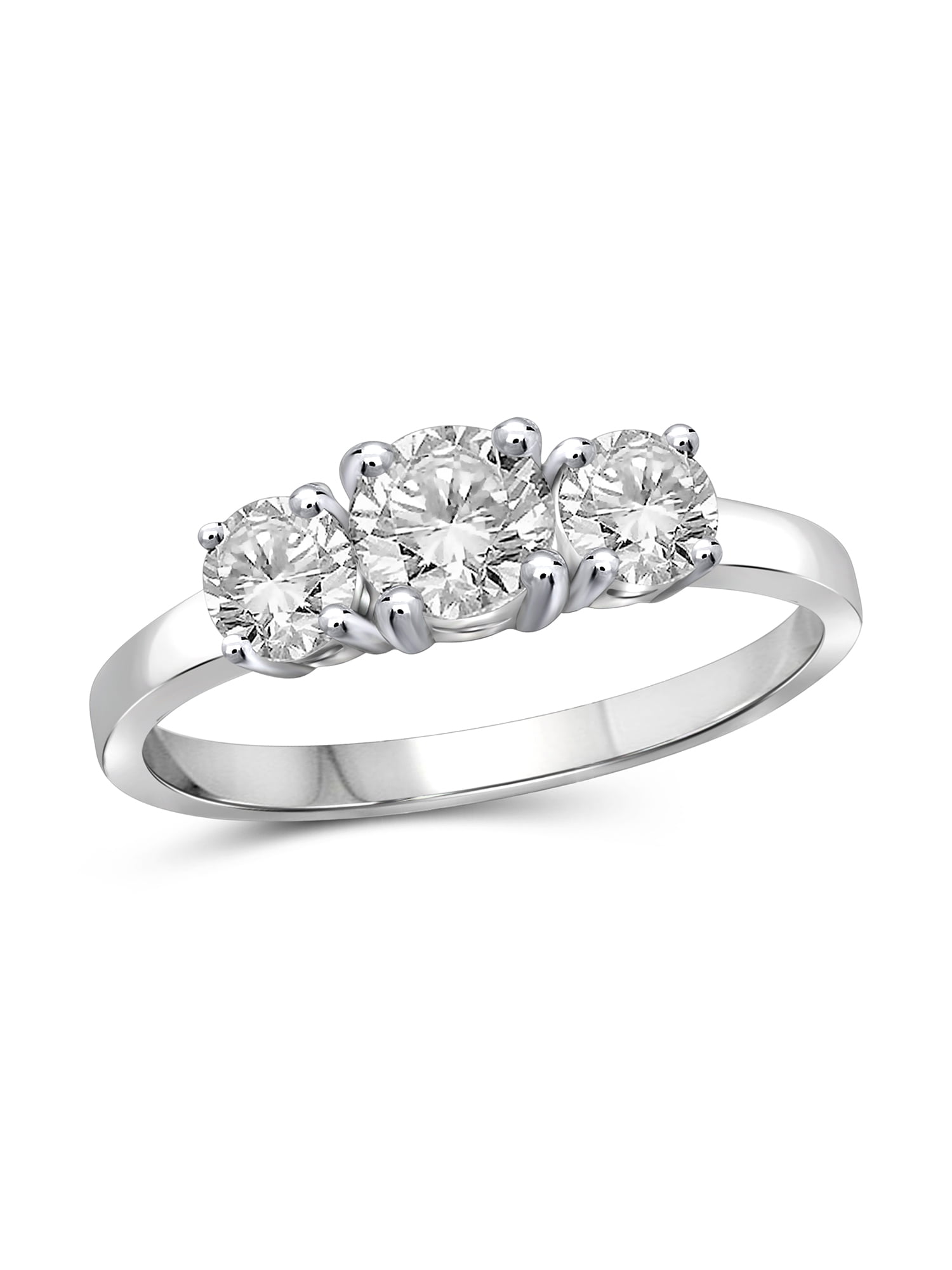 Diamonice 0.925 Sterling Silver 2.00 Carat White Cubic Zirconia Ring for Women | Cubic Zirconias for Everyday Womens Wear