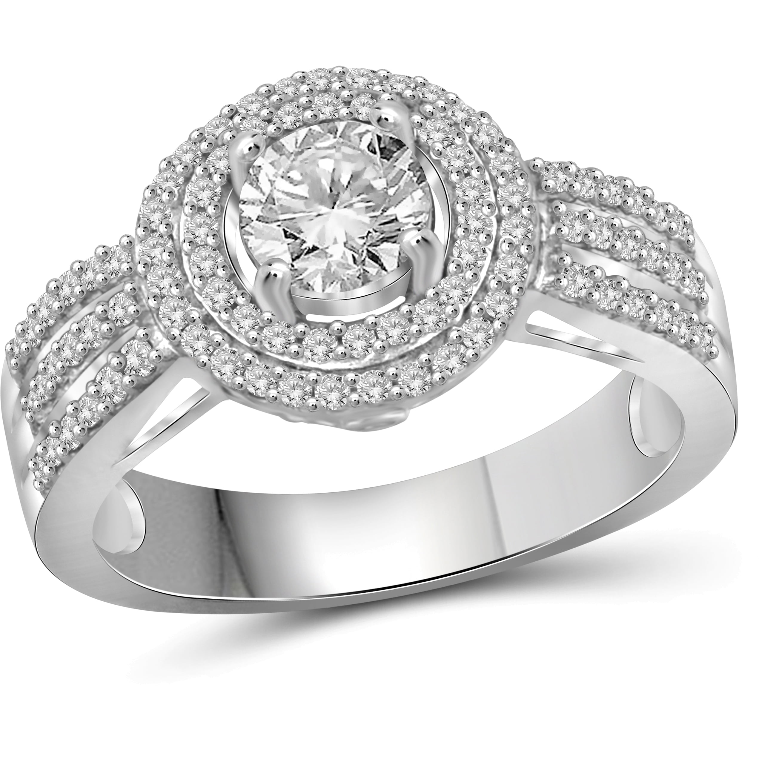 Diamonice 0.925 Sterling Silver 2.15 Carat White Cubic Zirconia Ring for Women | Cubic Zirconias for Everyday Womens Wear
