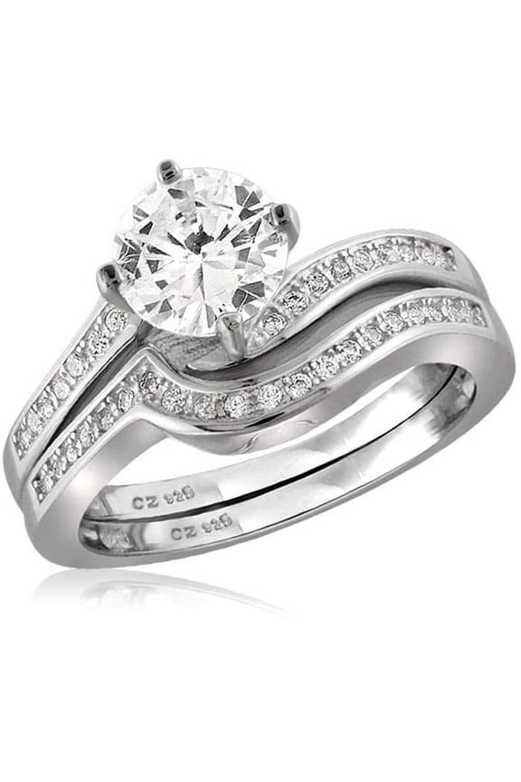 Diamonice 0.925 Sterling Silver 2.30 Carat White Cubic Zirconia Ring for Women | Cubic Zirconias for Everyday Womens Wear