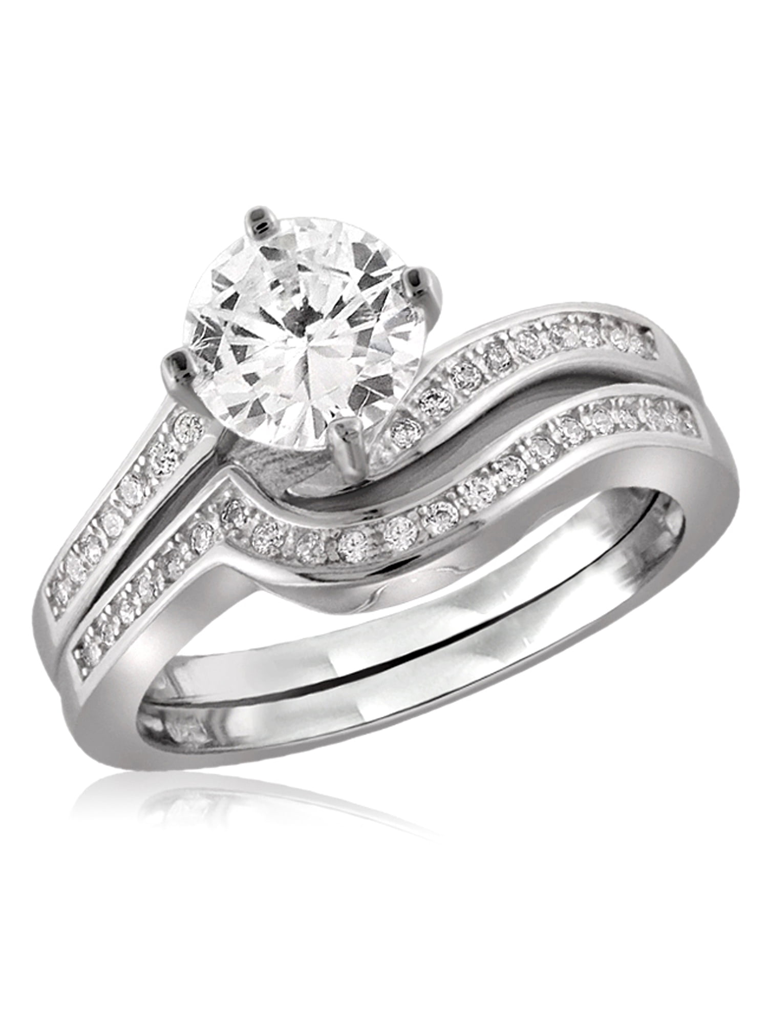 Diamonice 0.925 Sterling Silver 2.30 Carat White Cubic Zirconia Ring for Women | Cubic Zirconias for Everyday Womens Wear