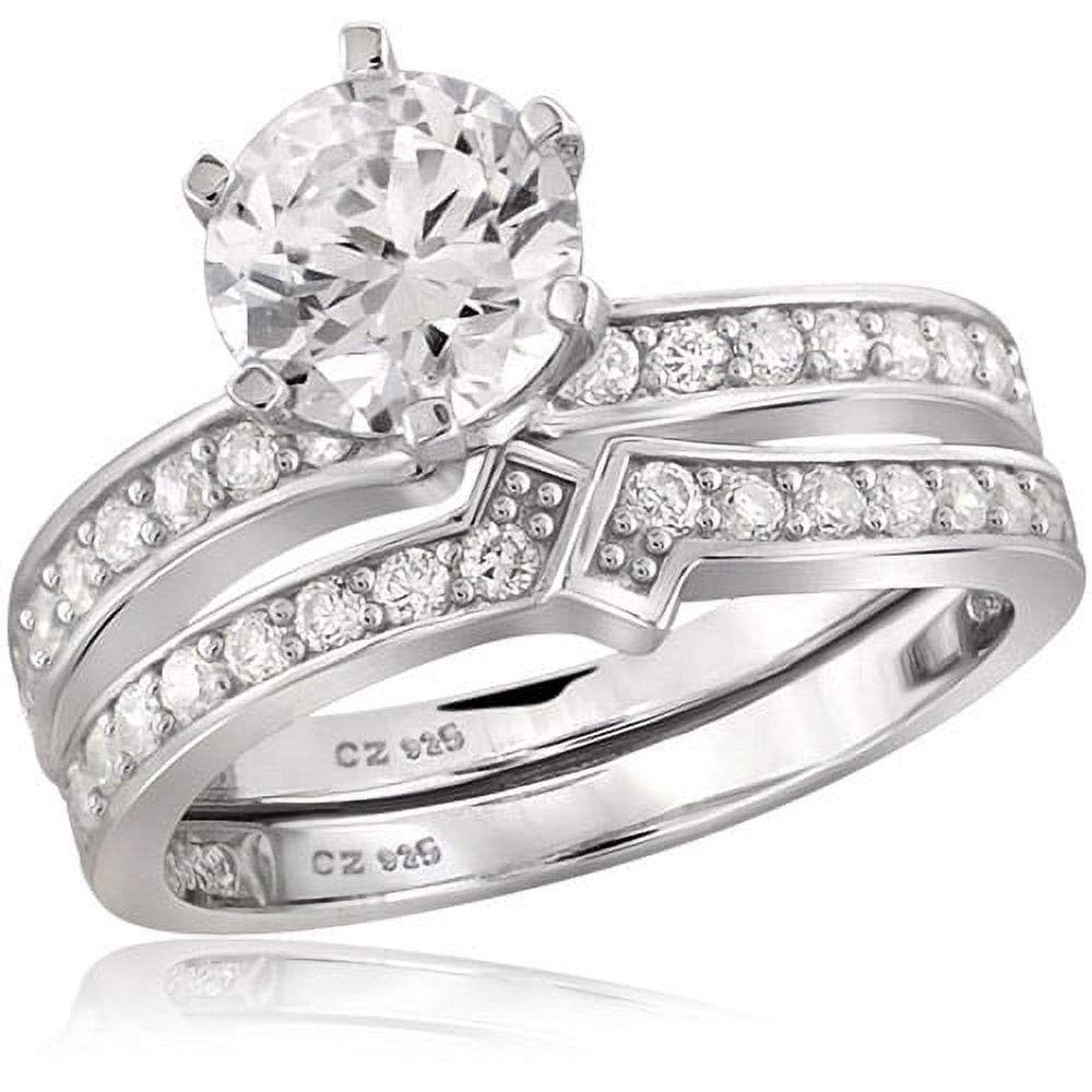 Diamonice 0.925 Sterling Silver 2.50 Carat White Cubic Zirconia Ring for Women | Cubic Zirconias for Everyday Womens Wear