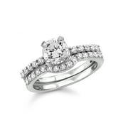Diamonice 0.925 Sterling Silver 2.60 Carat White Cubic Zirconia Ring for Women | Cubic Zirconias for Everyday Womens Wear
