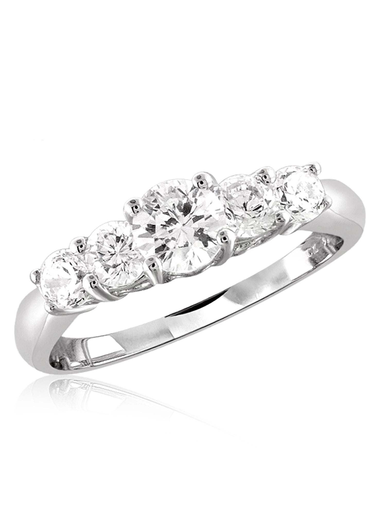 Diamonice 0.925 Sterling Silver 3.20 Carat White Cubic Zirconia Ring for Women | Cubic Zirconias for Everyday Womens Wear