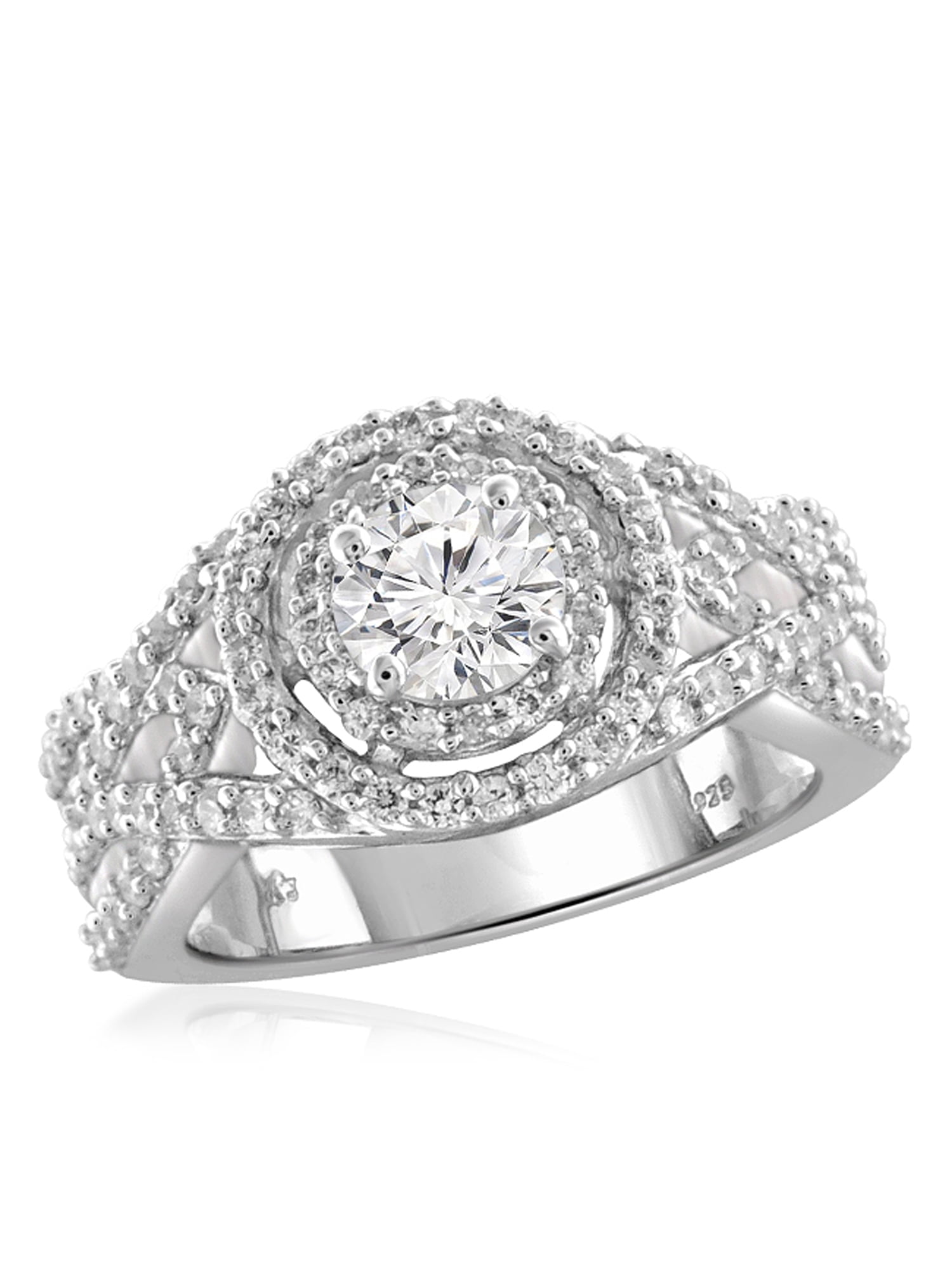 Diamonice 0.925 Sterling Silver 3.50 Carat White Cubic Zirconia Ring for Women | Cubic Zirconias for Everyday Womens Wear