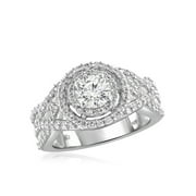 Diamonice 0.925 Sterling Silver 3.50 Carat White Cubic Zirconia Ring for Women | Cubic Zirconias for Everyday Womens Wear