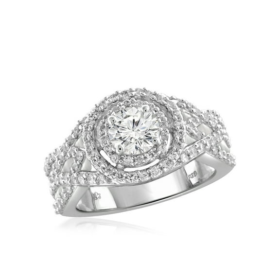 Diamonice 0.925 Sterling Silver 3.50 Carat White Cubic Zirconia Ring for Women | Cubic Zirconias for Everyday Womens Wear