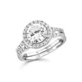 thumbnail image 1 of Diamonice 0.925 Sterling Silver 4.00 Carat White Cubic Zirconia Ring for Women | Cubic Zirconias for Everyday Womens Wear, 1 of 4