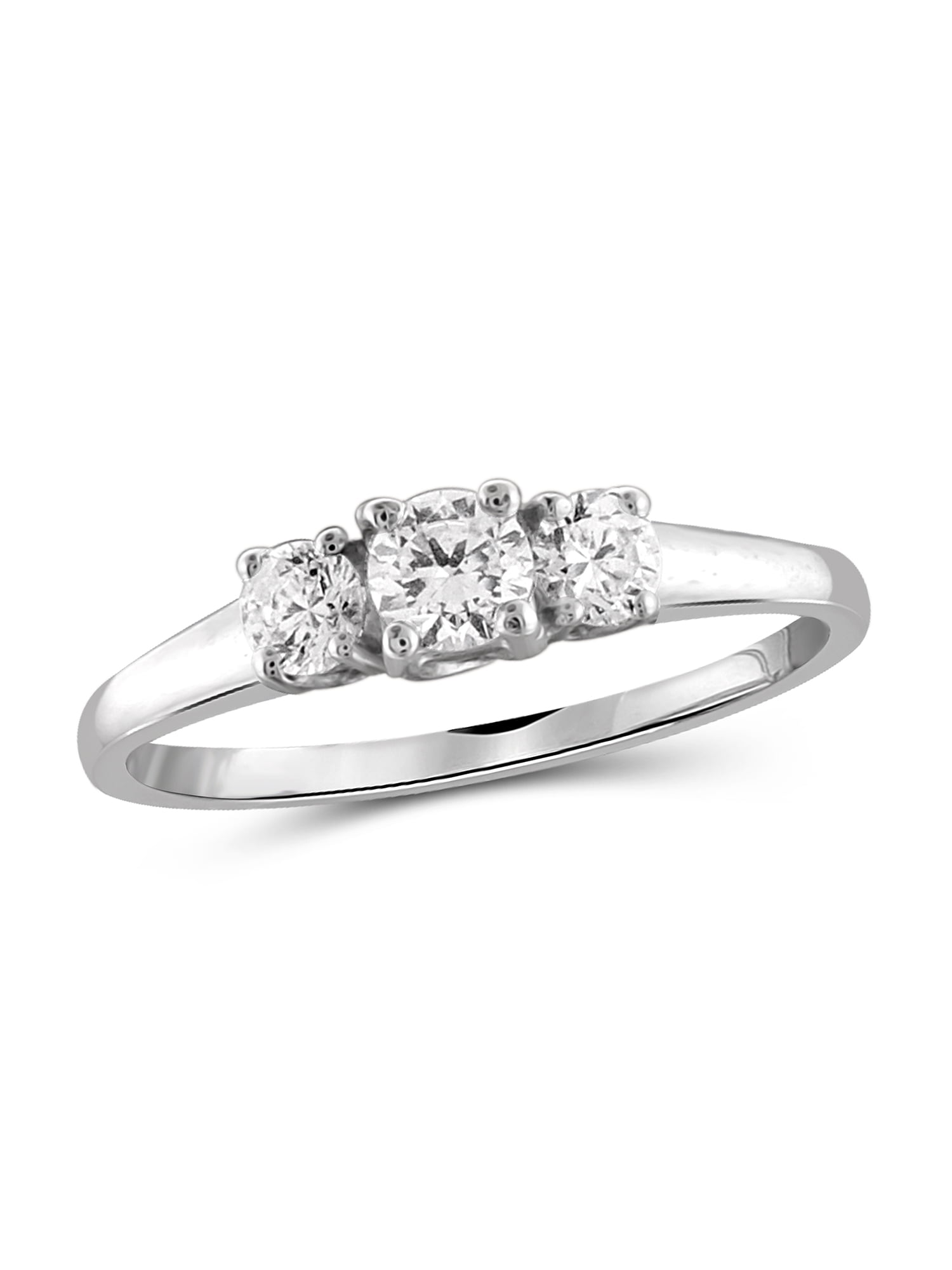 Diamonice Cubic Zirconia Rings for Women – 1.00 Carat White Cubic Zirconia Ring Jewelry– Sterling Silver Bands for Women –– Ring by Diamonice