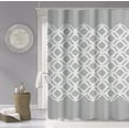 thumbnail image 1 of Diamonte Printed 100% Cotton 70" x 72" Shower Curtain in Gray, 1 of 3