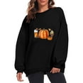 thumbnail image 1 of DianGeFu Hoodies for Women Plus Size Print Loose Long Sleeve Blouse 2024 Halloween Fashion Trendy(Black,S), 1 of 3