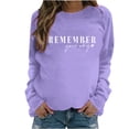 thumbnail image 1 of Spring Womens Clothes 2025!DianGeFu Sweatshirts for Women Fall,Fashion Women's Casual Long Sleeve Round Neck Printed Ladies Sweatshirt Tops Blouse,Purple,S, 1 of 4